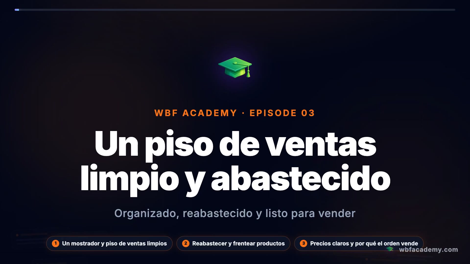 Un piso de ventas limpio y abastecido