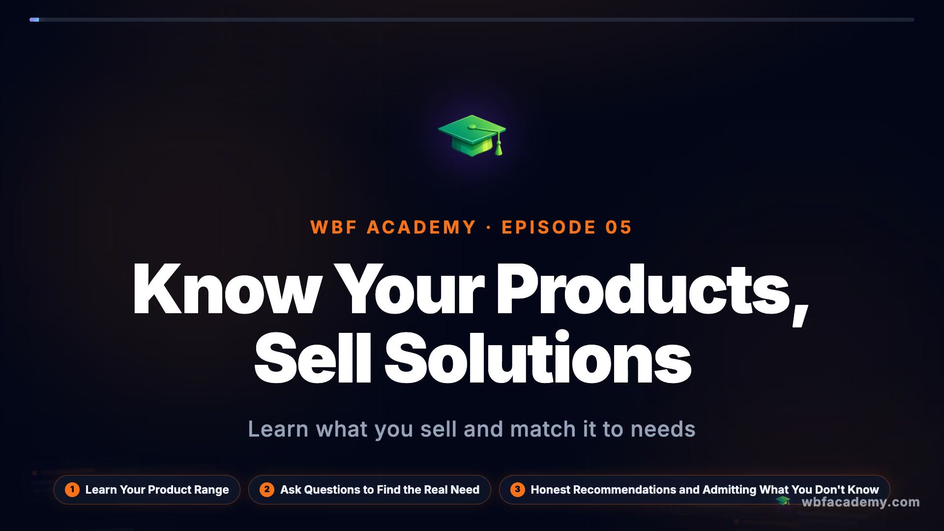 Know Your Products, Sell Solutions
