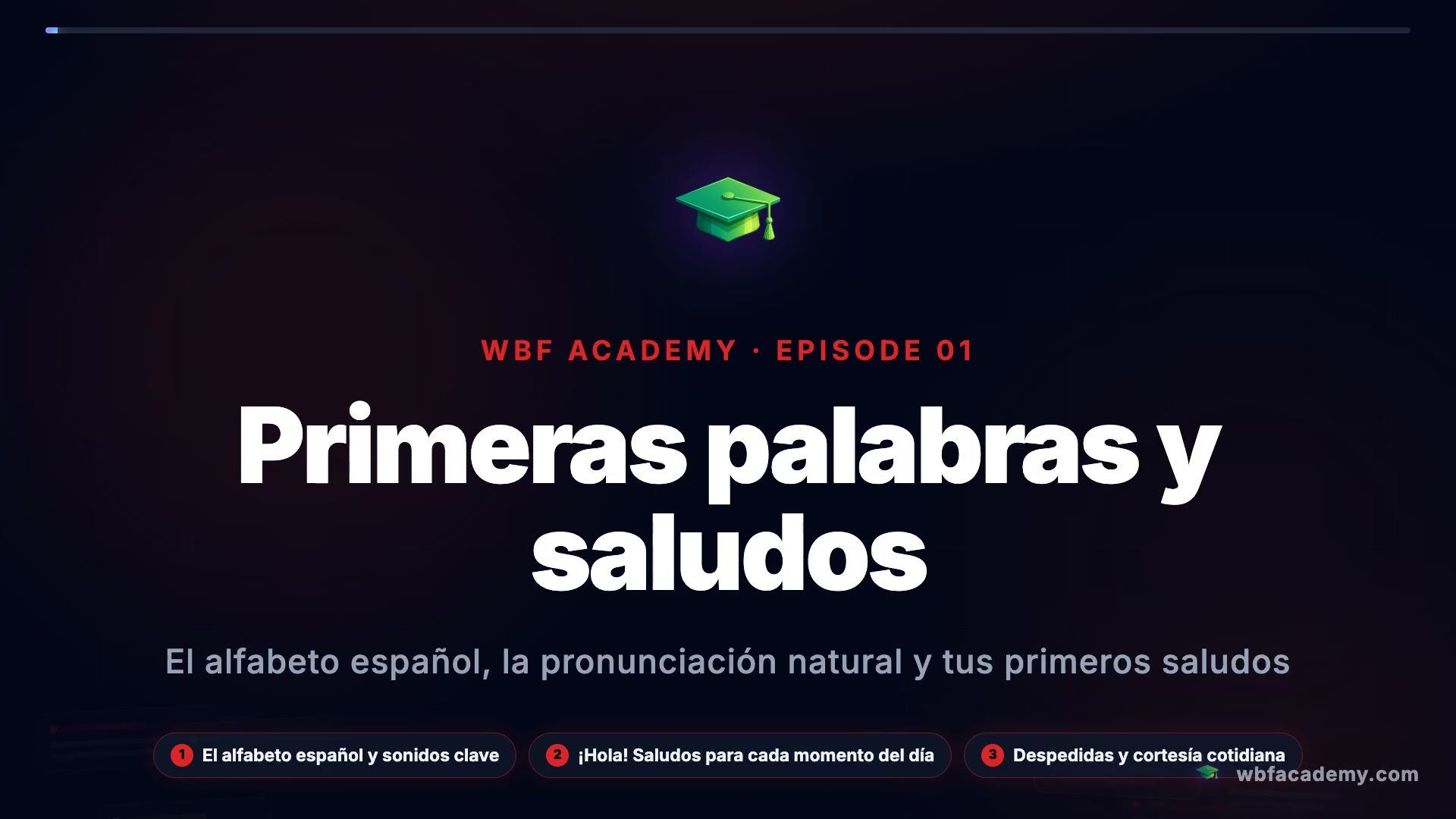 Primeras palabras y saludos