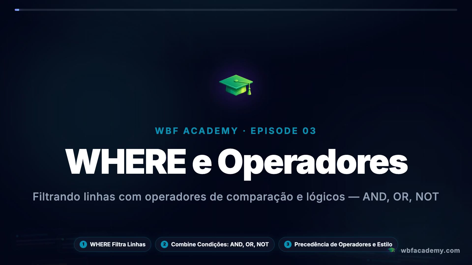 WHERE e Operadores