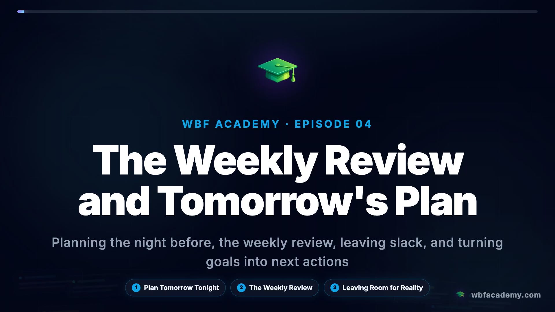 The Weekly Review and Tomorrow's Plan