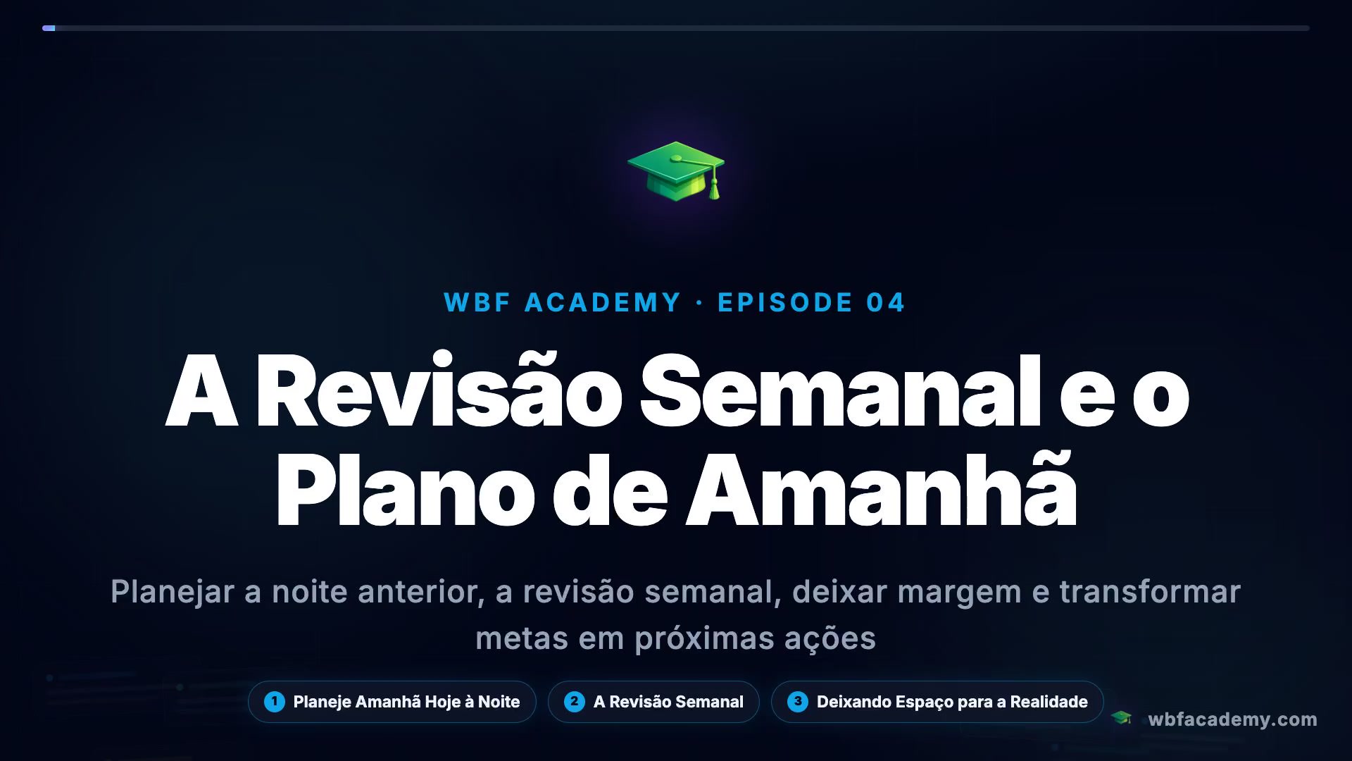 A Revisão Semanal e o Plano de Amanhã