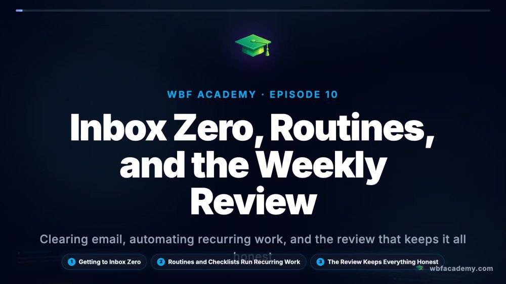 Inbox Zero, Routines, and the Weekly Review