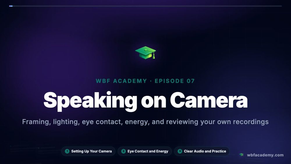 Speaking on Camera